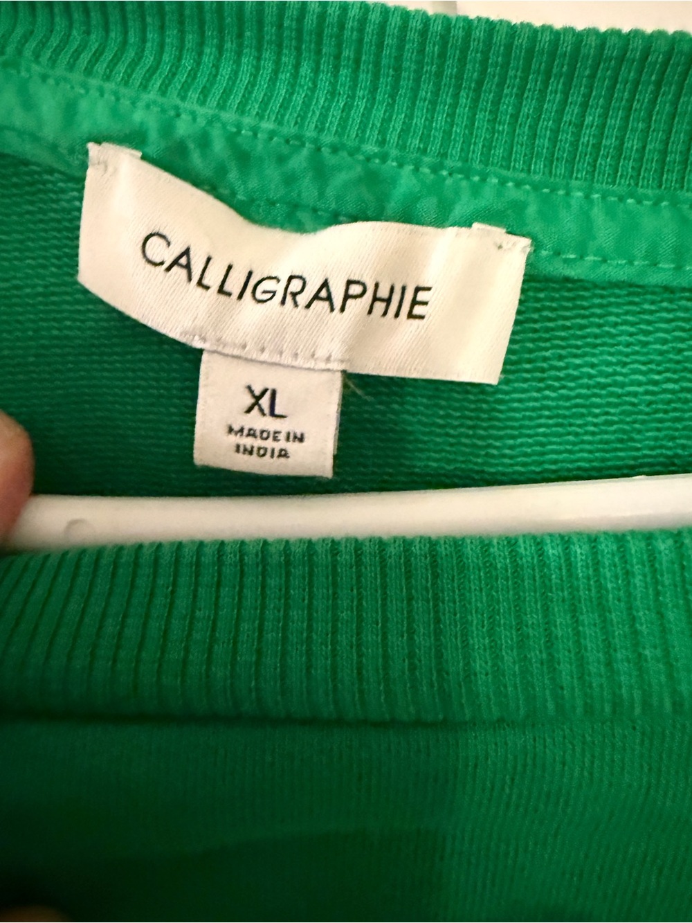 Calligraphie Green Ruffle-Trim Pullover Sweatshirt - Picture 3 of 3